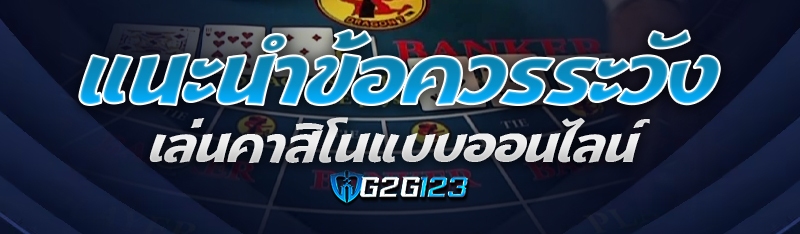 แนะนำข้อควรระวังเล่นคาสิโนแบบออนไลน์